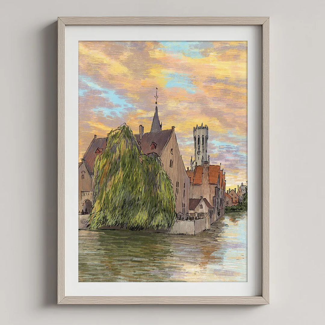 Bruges Rozenhoedkaai Sunset – Fine Art Print