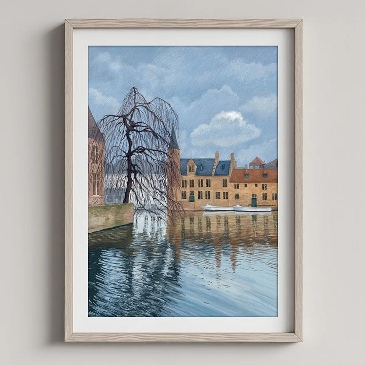 Bruges Misty Winter Day - Travel Art Print