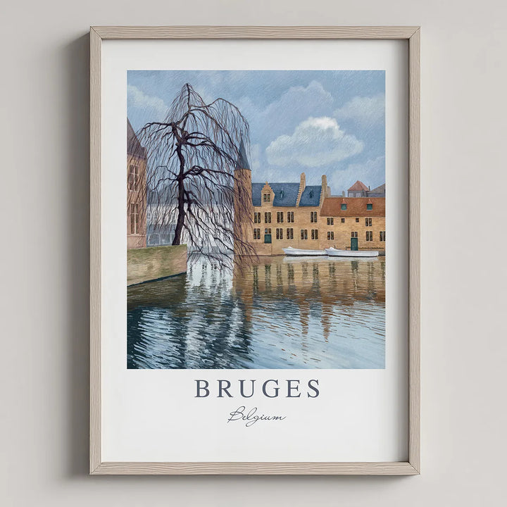 Bruges Misty Winter Day - Wall Art Poster