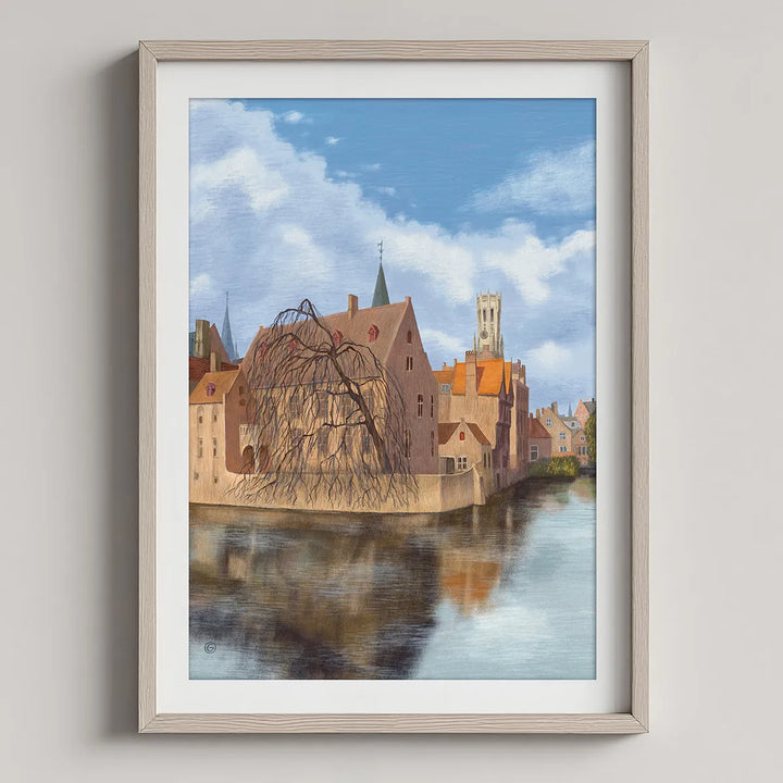 Bruges Winter Rozenhoedkaai View – Wall Art Print