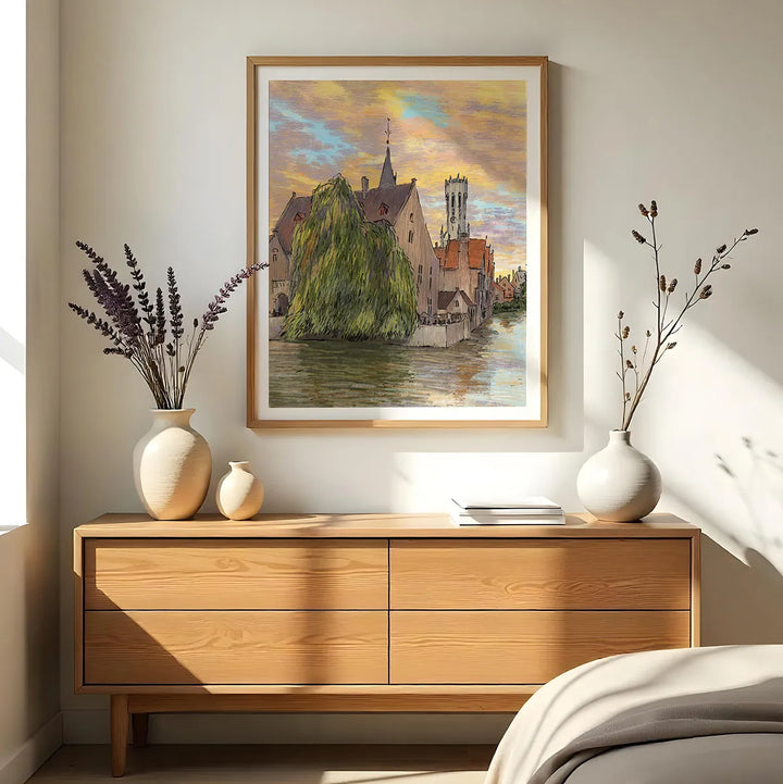 Bruges Rozenhoedkaai Sunset – Fine Art Print