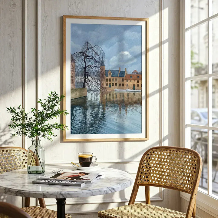 Bruges Misty Winter Day - Travel Art Print