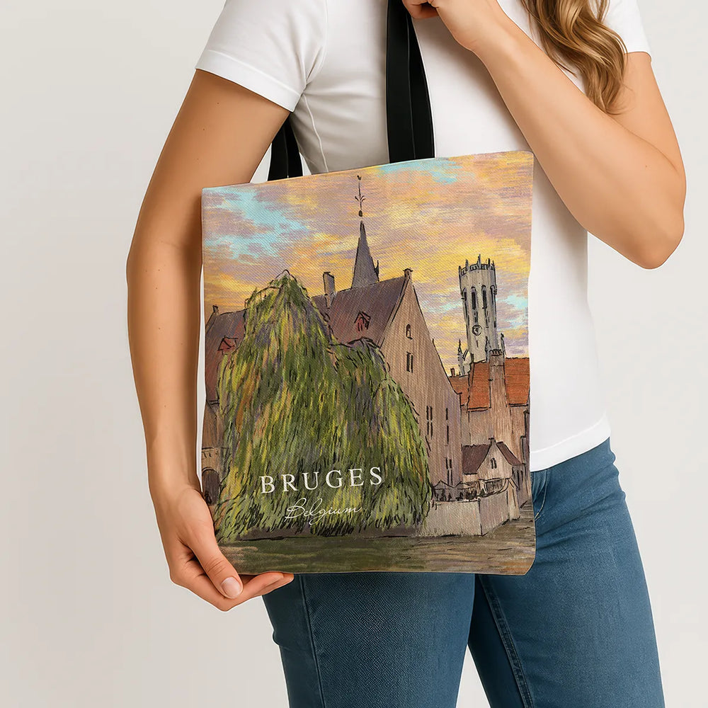 Bruges Summer Sunset - Art Print Tote Bag