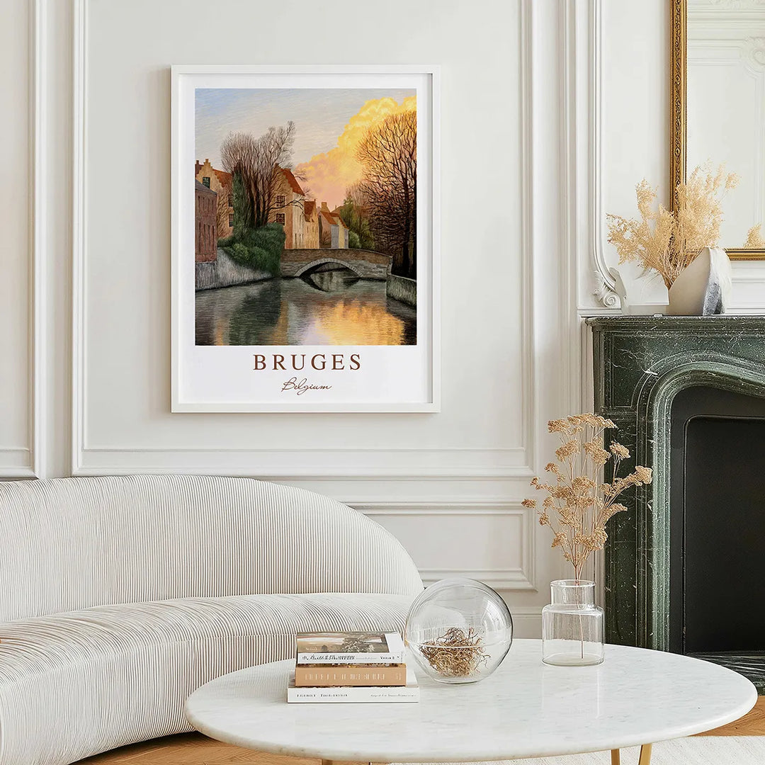 Bruges Oldest Bridge Meebrug – Wall Art Poster