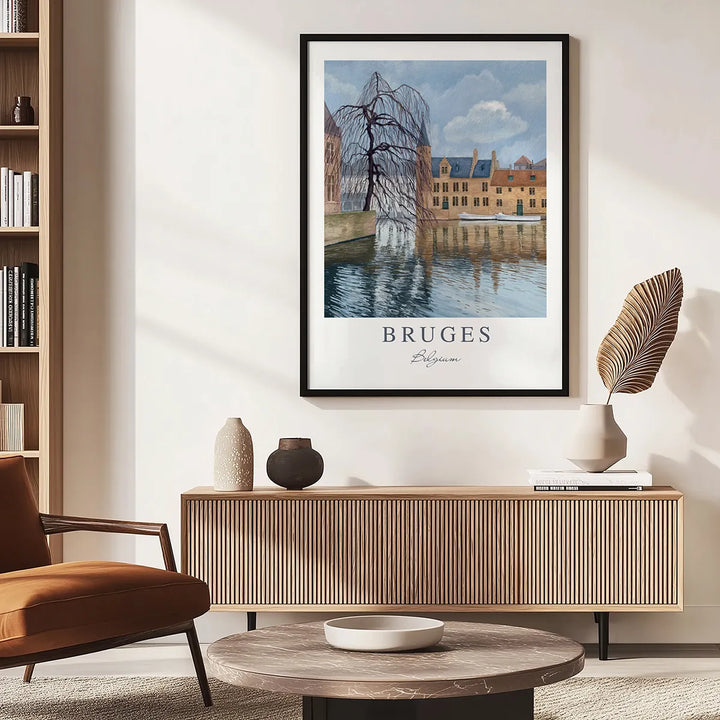 Bruges Misty Winter Day - Wall Art Poster