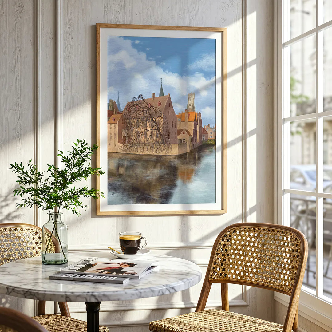 Bruges Winter Rozenhoedkaai View – Wall Art Print