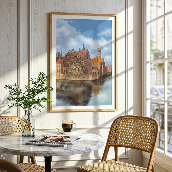 Bruges Winter Rozenhoedkaai View – Wall Art Print