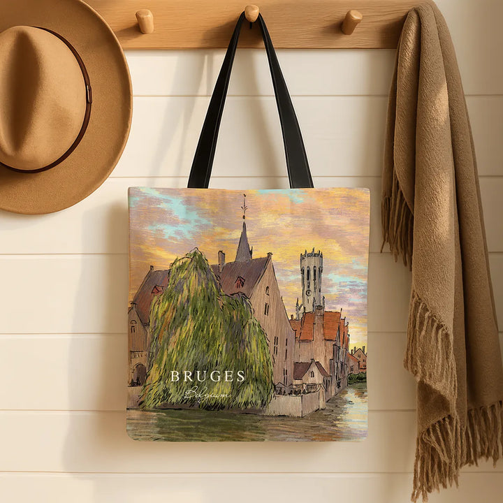 Bruges Summer Sunset - Art Print Tote Bag