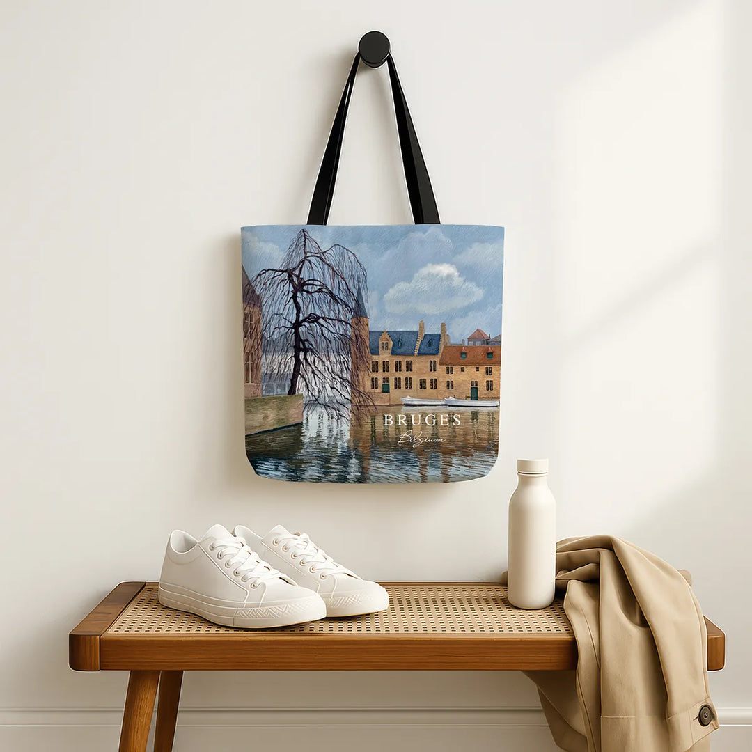 Bruges Winter Canal - Art Print Tote Bag