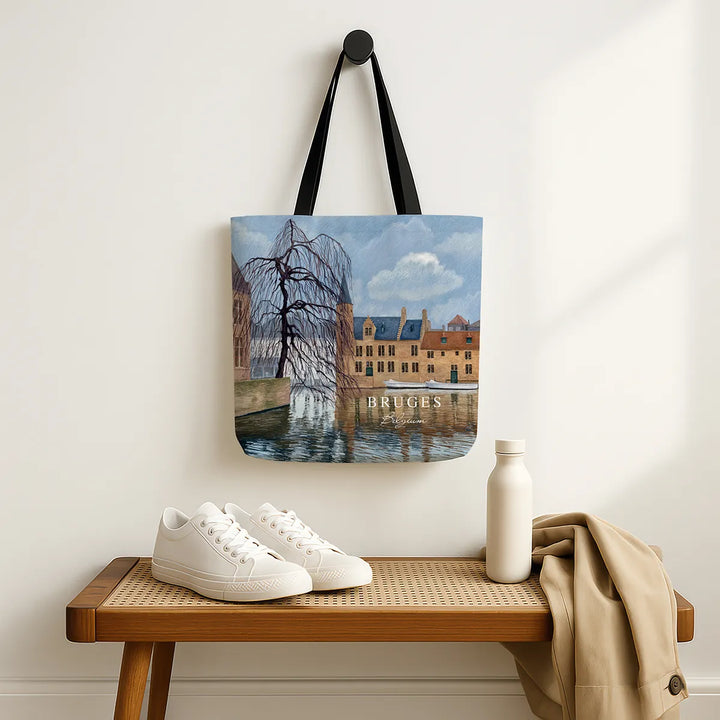 Bruges Winter Canal - Art Print Tote Bag