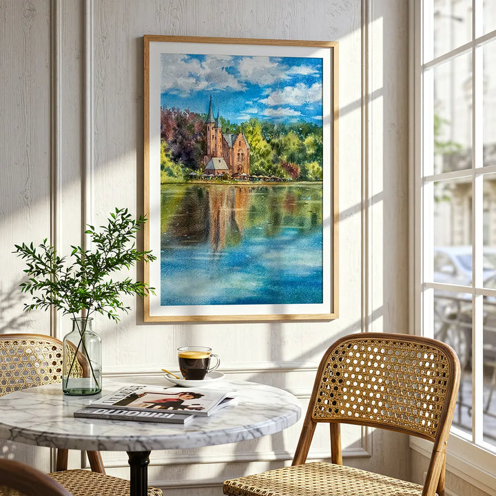 Bruges Watercolor Lake of Love - Fine Art Print