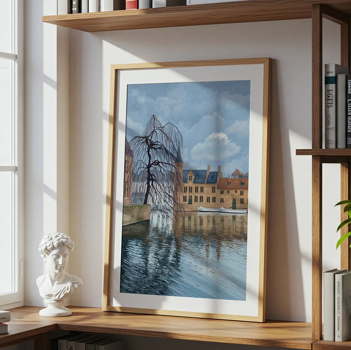 Bruges Misty Winter Day - Travel Art Print