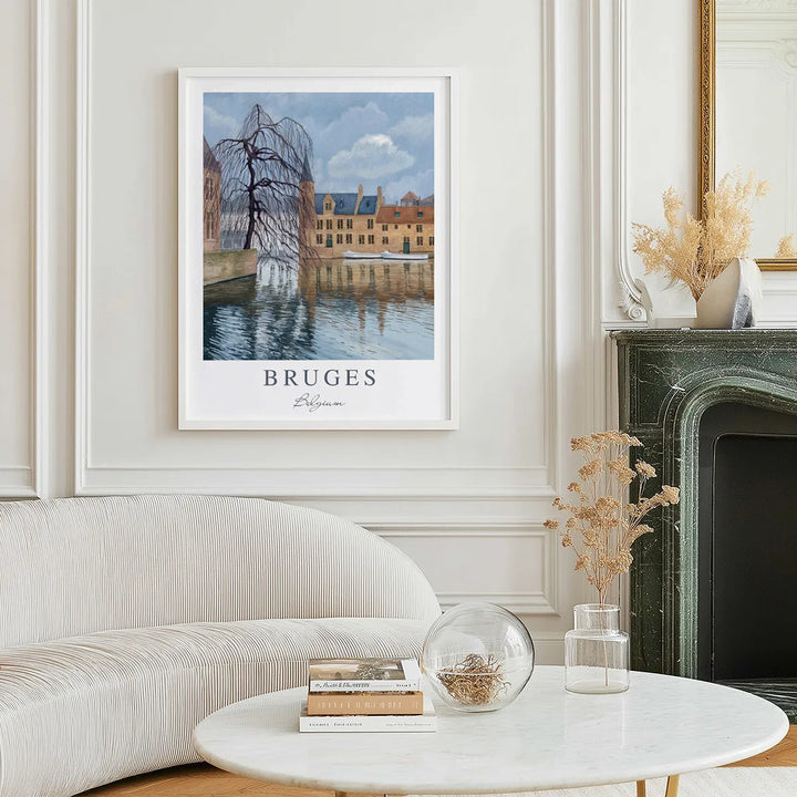 Bruges Misty Winter Day - Wall Art Poster