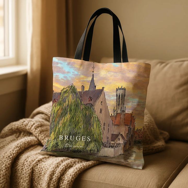 Bruges Summer Sunset - Art Print Tote Bag