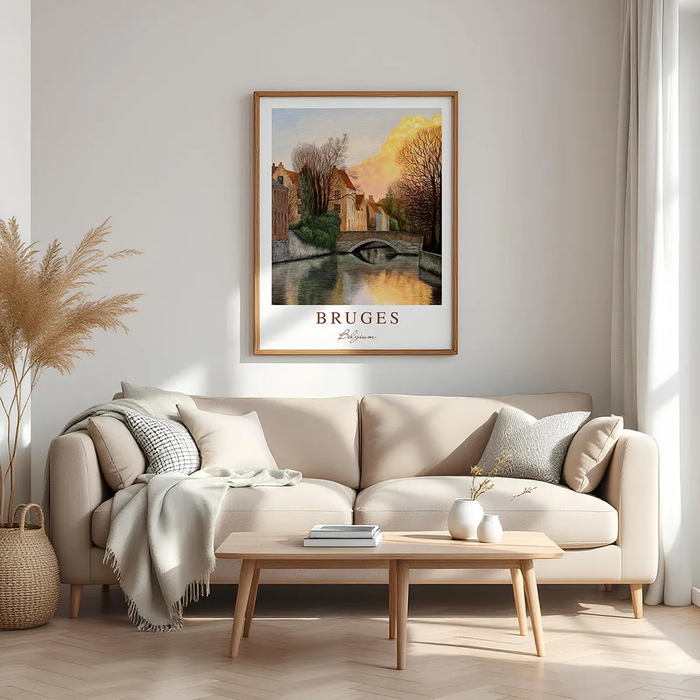 Bruges Oldest Bridge Meebrug – Wall Art Poster
