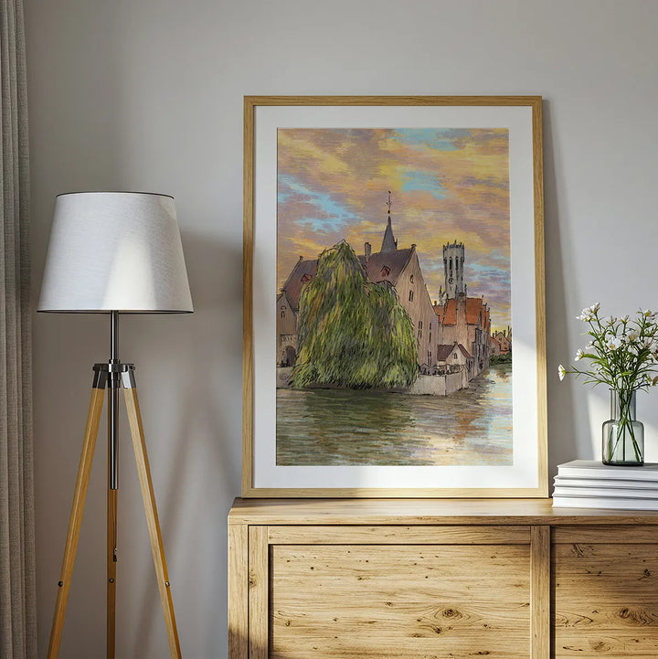 Bruges Rozenhoedkaai Sunset -  Bruges art print