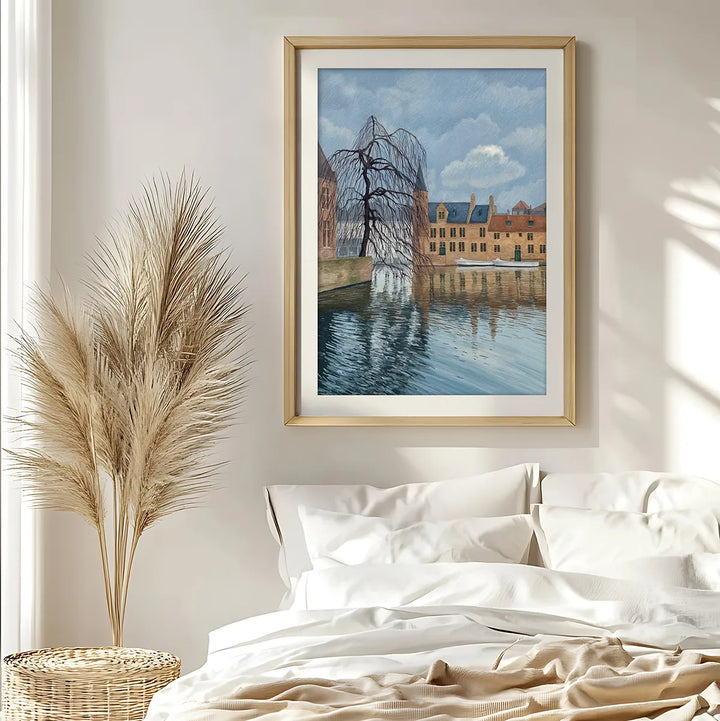 Bruges Misty Winter Day - Travel Art Print