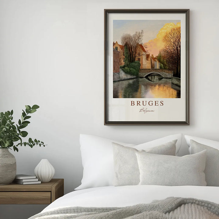 Bruges Oldest Bridge Meebrug – Wall Art Poster