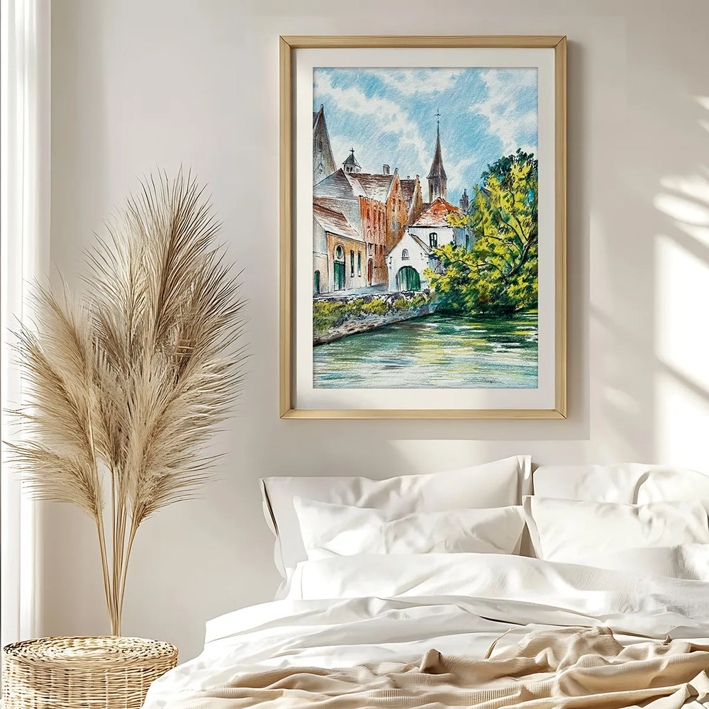Bruges Augustijnenrei Canal – Travel Art Print
