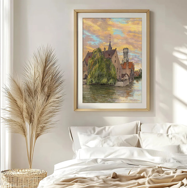 Bruges Rozenhoedkaai Sunset -  Bruges art print