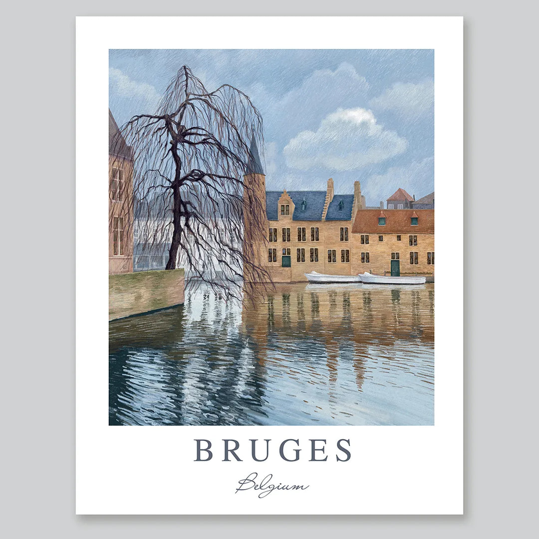 Bruges Misty Winter Day - Wall Art Poster