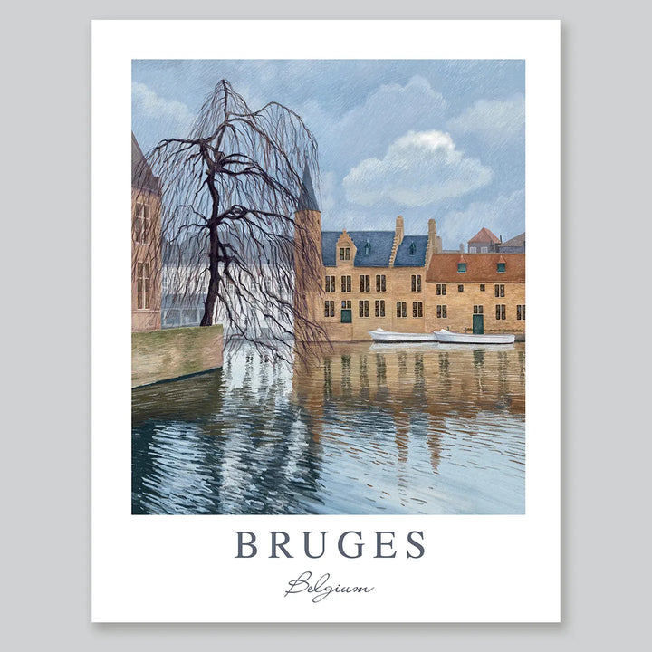 Bruges Misty Winter Day - Wall Art Poster