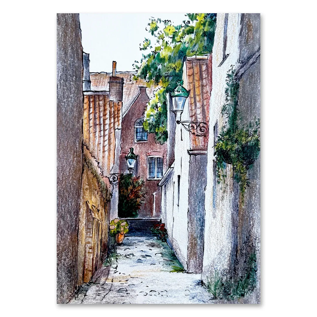 Bruges Hidden Old Alleyway - Wall Art Print