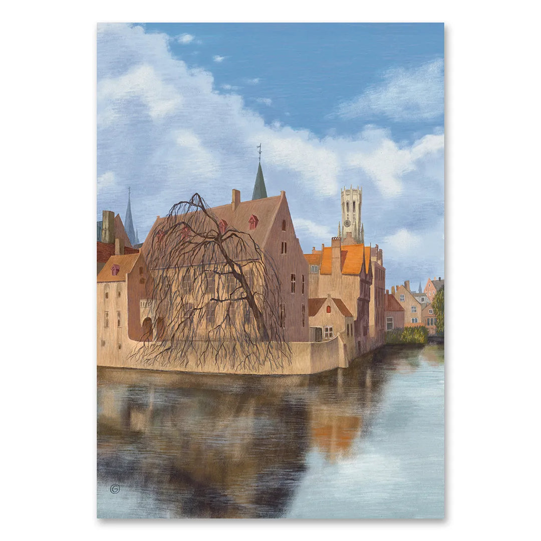 Bruges Winter Rozenhoedkaai View – Wall Art Print