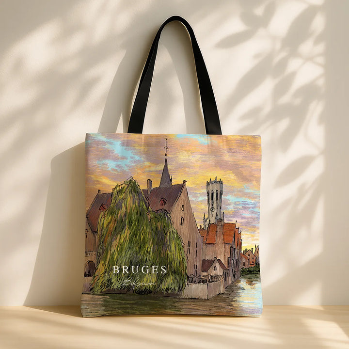 Bruges Summer Sunset - Art Print Tote Bag