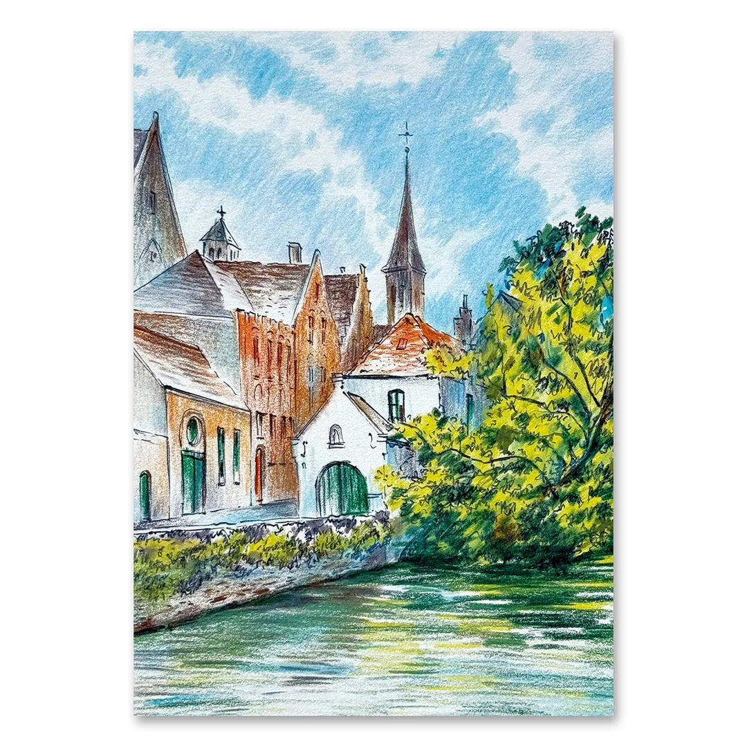 Bruges Augustijnenrei Canal – Travel Art Print