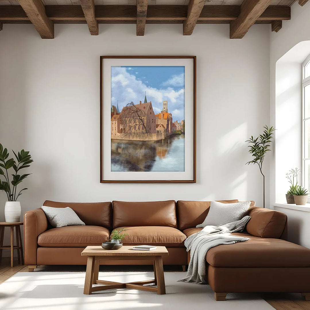 Bruges Winter Rozenhoedkaai View – Wall Art Print