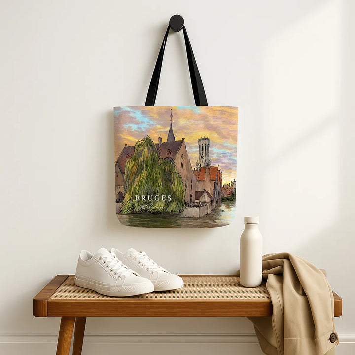 Bruges Summer Sunset - Art Print Tote Bag