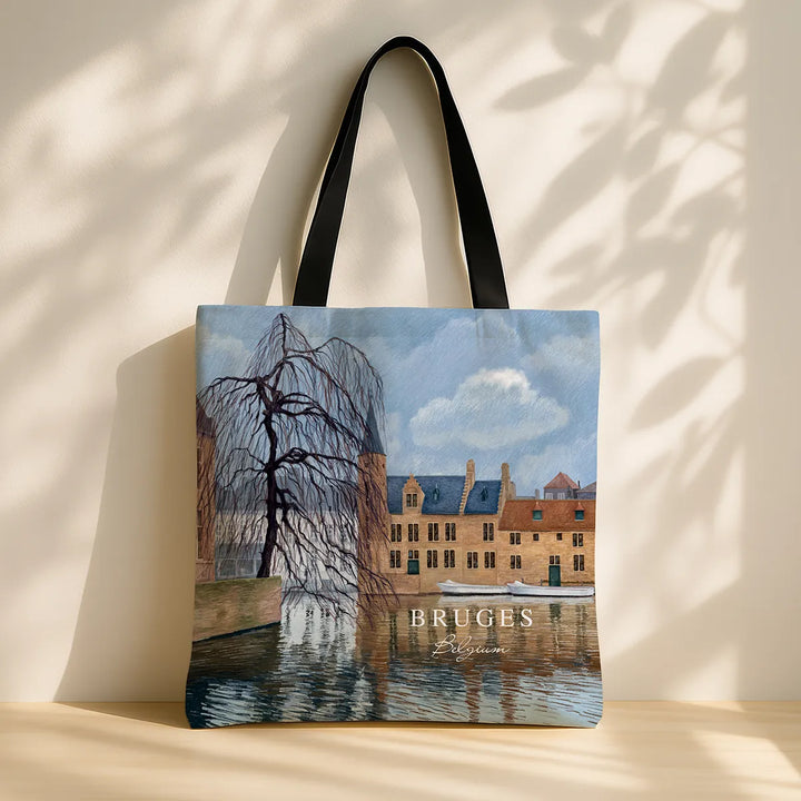 Bruges Winter Canal - Art Print Tote Bag