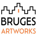 Logo of Bruges Artworks with stylized building design on a white background